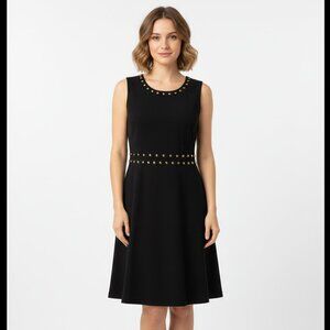 Tahari: Black Faux Suede Dress - Size 10